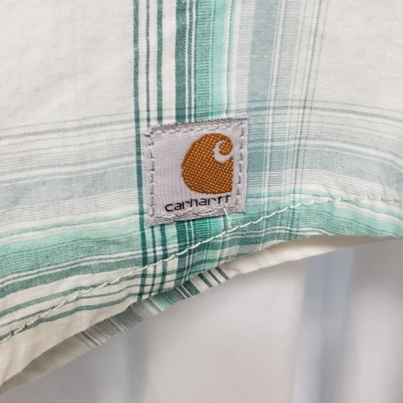Carhartt White and Green Plaid Shirt - Picture 4 of 8